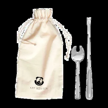 Grand Prix skaldjursbestick 8 delar - Polished steel - Kay Bojesen