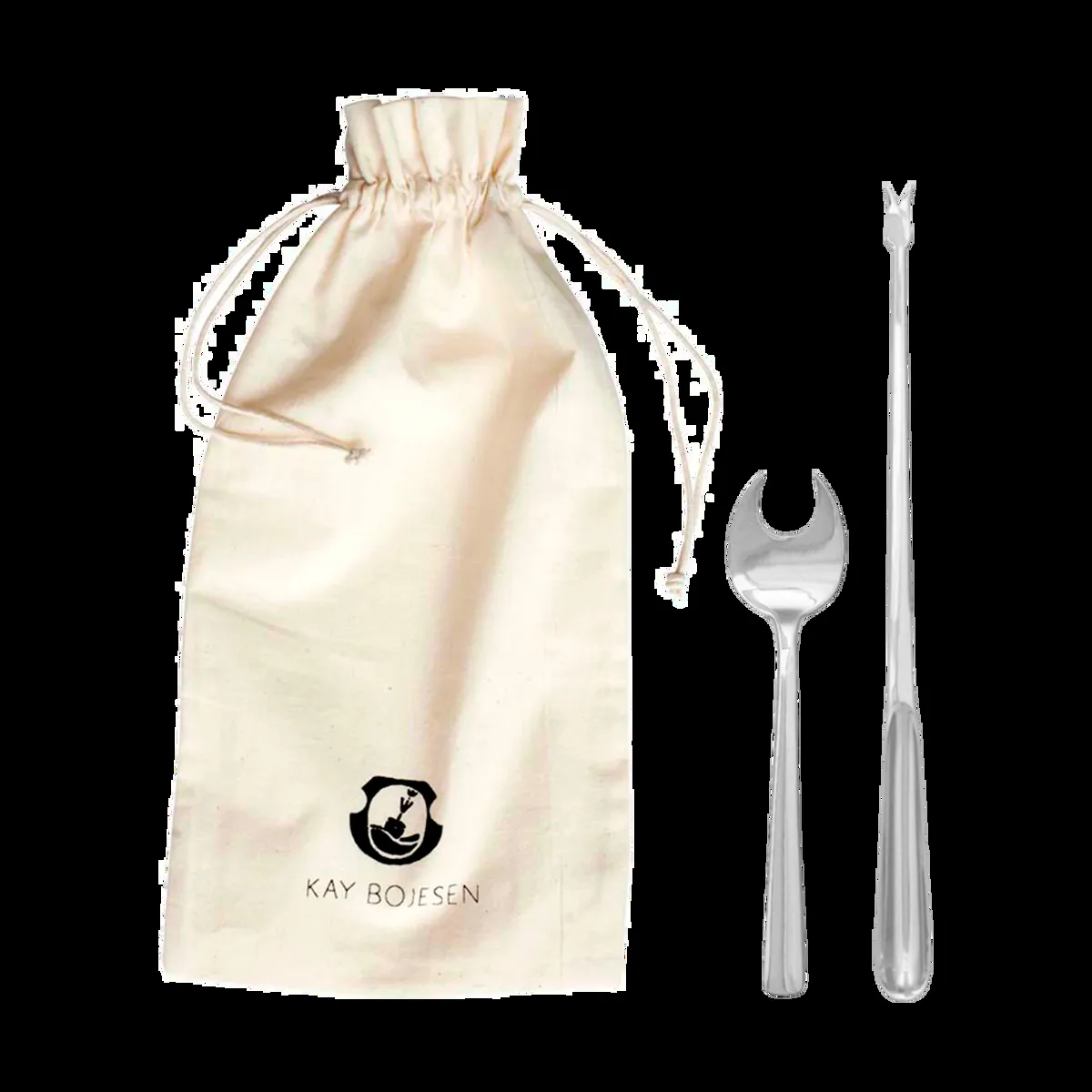 Kay Bojesen Grand Prix skaldjursbestick 8 delar Polished steel