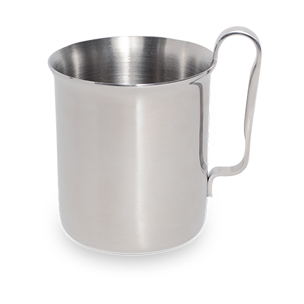 Kay Bojesen mugg stål Polished steel | Skandinavisk Design | Kaffekoppar | Silverfärgad