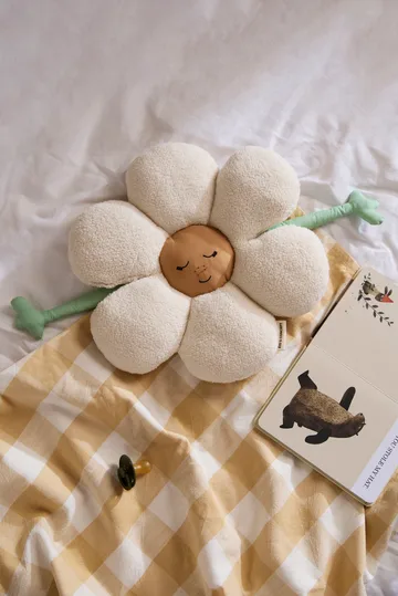 Blomma kudde - Vit-grön-gul - Kid's Concept