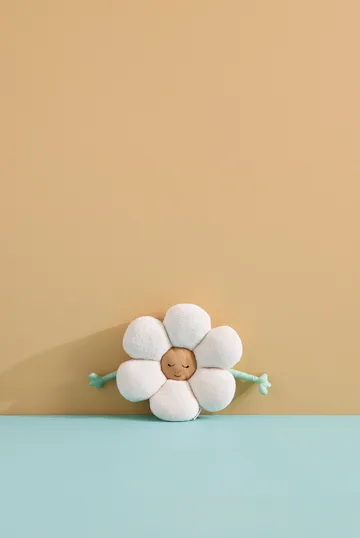 Blomma kudde - Vit-grön-gul - Kid's Concept