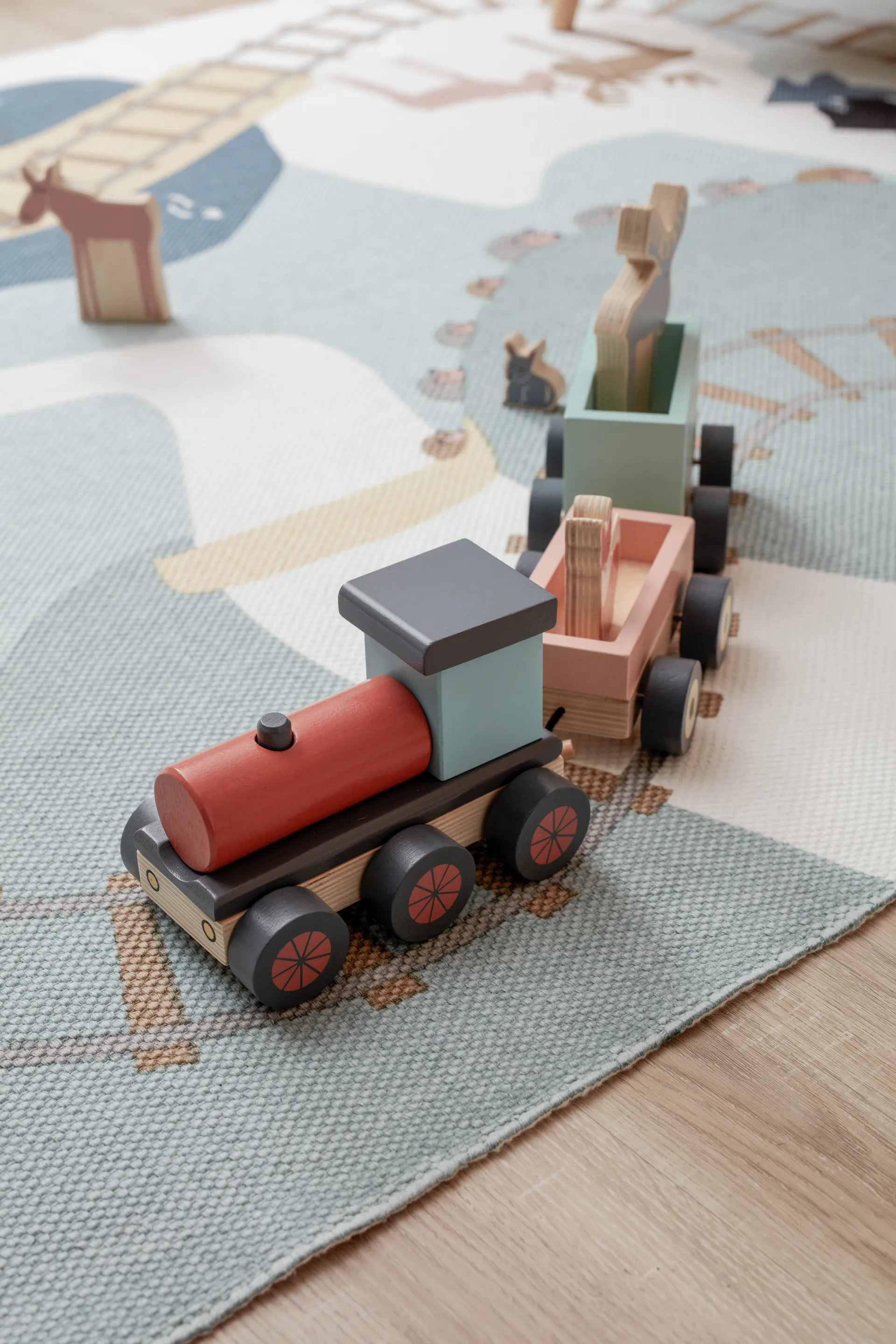 Edvin matta skog 130x170 cm, Grön Kid's Concept