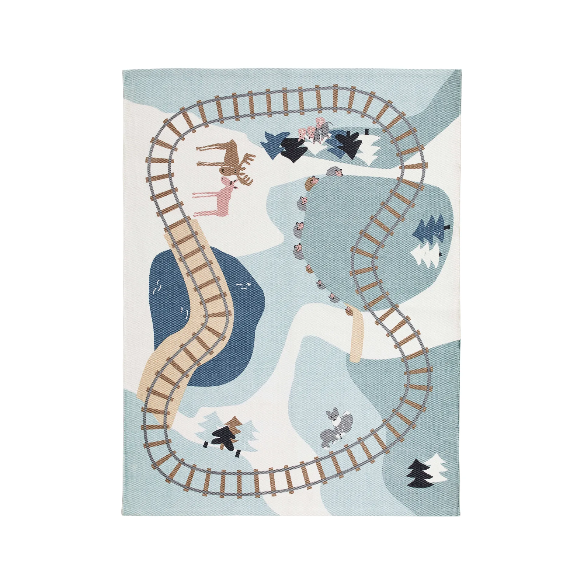 Edvin matta skog 130x170 cm, Grön Kid's Concept