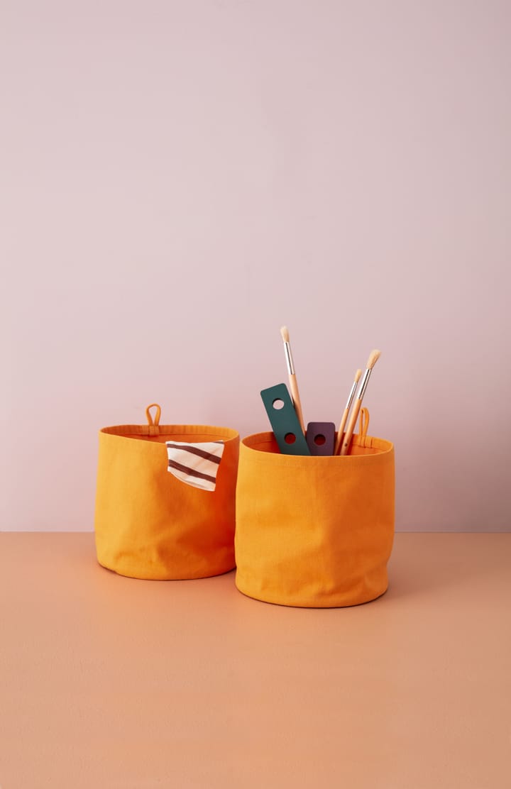 Kid's Base förvaring textil cylinder 2-pack - Mango - Kid's Concept