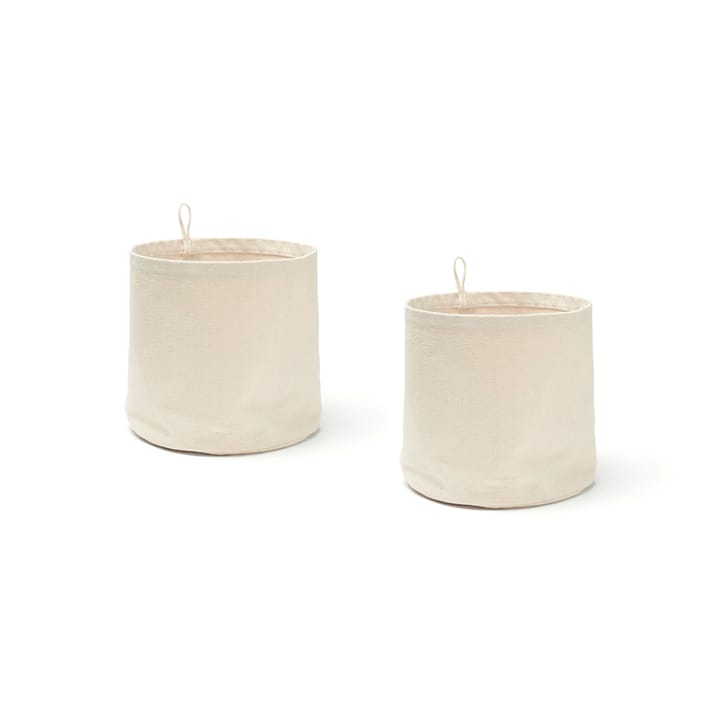 Kid's Base förvaring textil cylinder 2-pack, Naturvit Kid's Concept