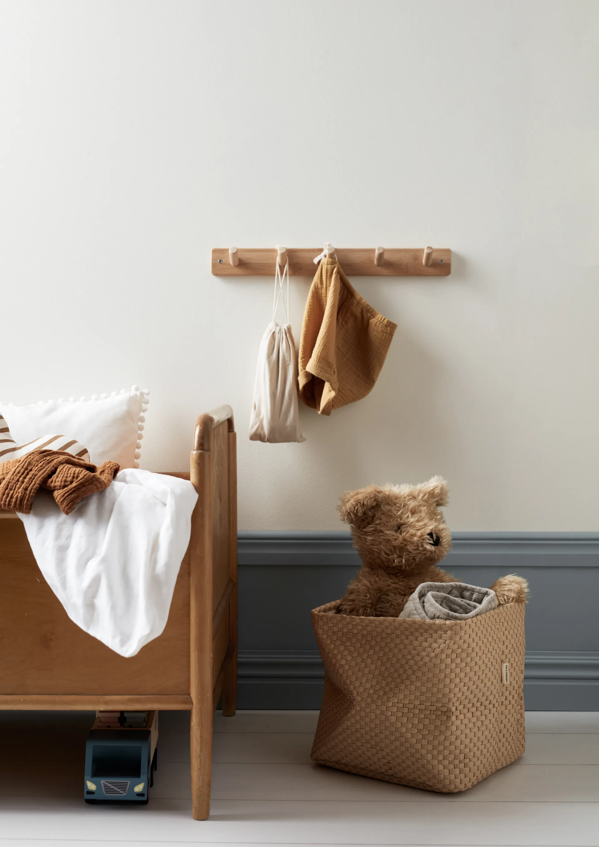 Kid's Base förvaringsbox 2-pack 30x30 cm, Natur Kid's Concept