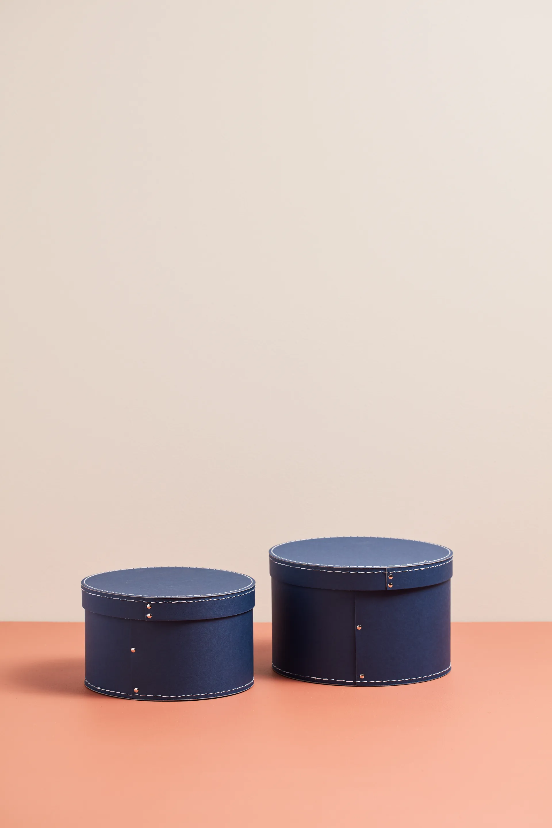 Kid's Base förvaringsbox rund 2 delar, Mörkblå Kid's Concept