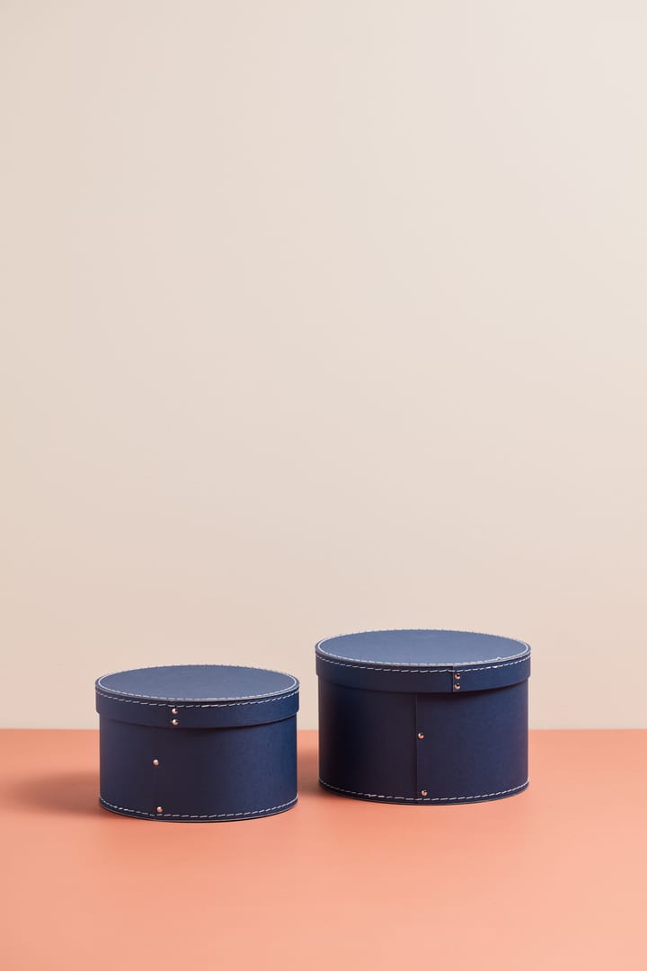 Kid's Base förvaringsbox rund 2 delar, Mörkblå Kid's Concept