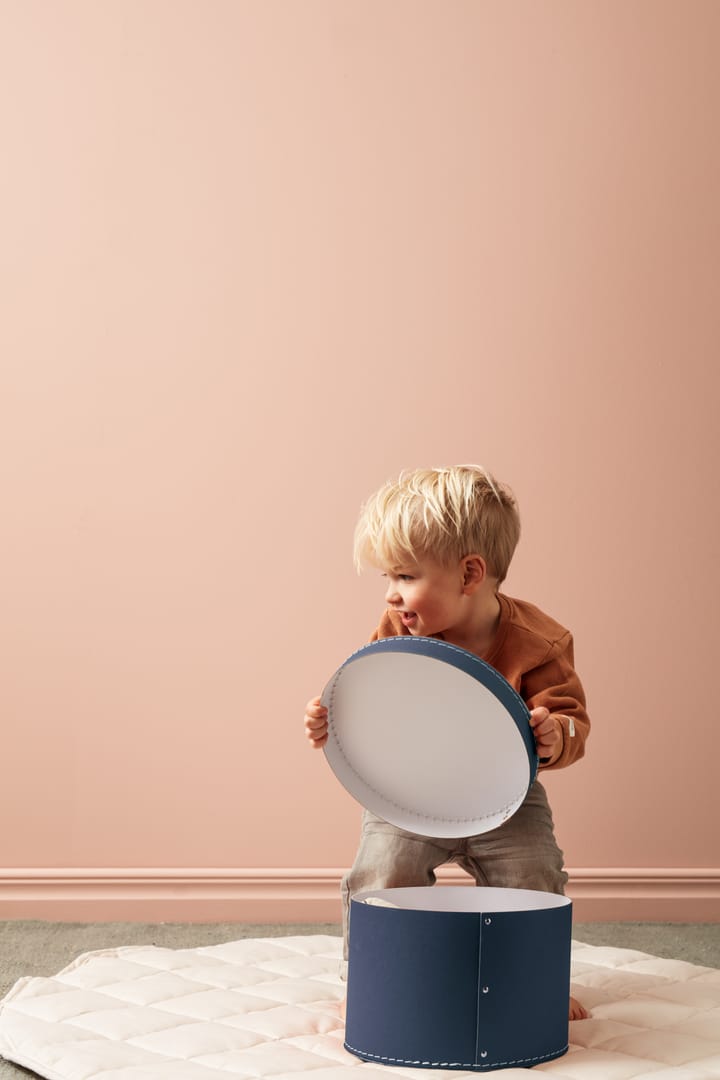 Kid's Base förvaringsbox rund 2 delar, Mörkblå Kid's Concept