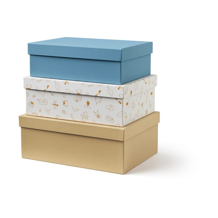 Kid's Base förvaringsbox set, Blå Kid's Concept