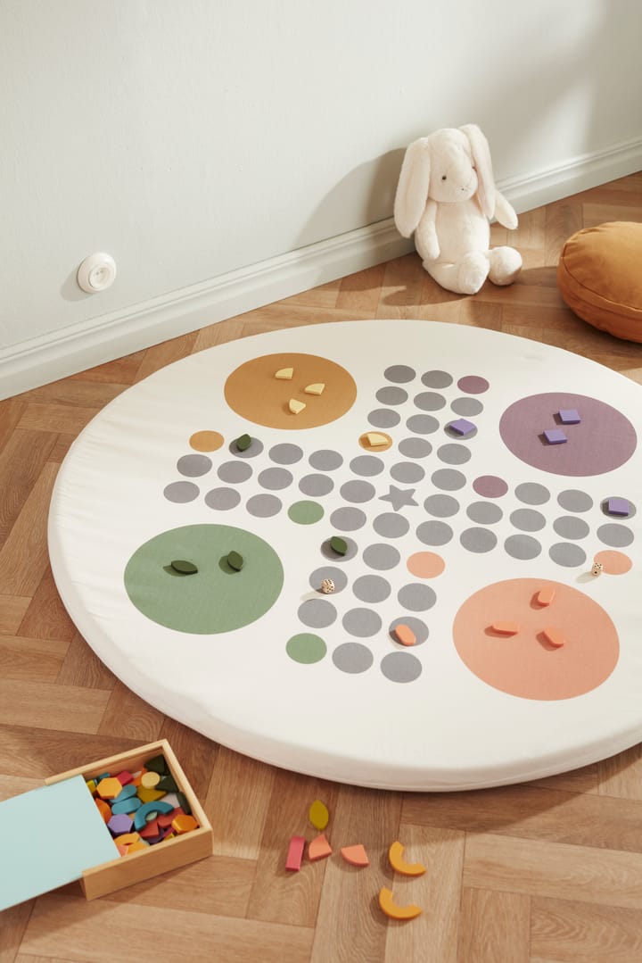 Kid's Base lekmatta fiaspel Ø110 cm, Vit Kid's Concept