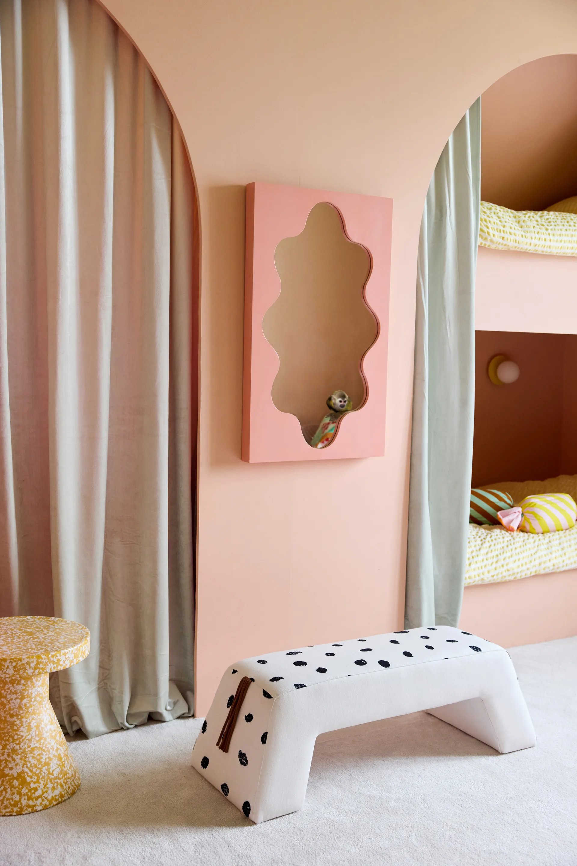 Pippi bänk, Vit-orange Kid's Concept