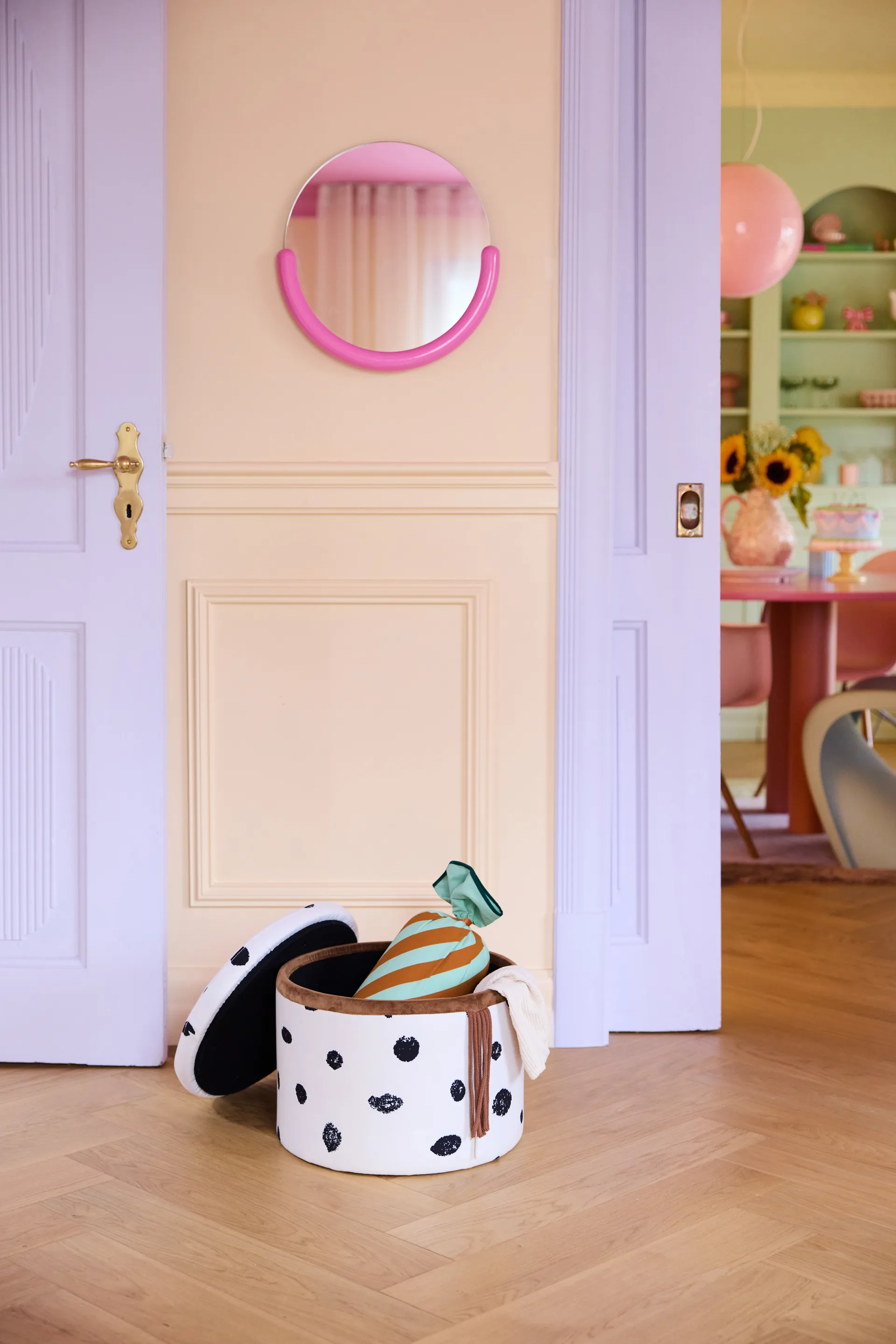 Pippi puff med förvaring Ø40x30,5 cm, Multi Kid's Concept