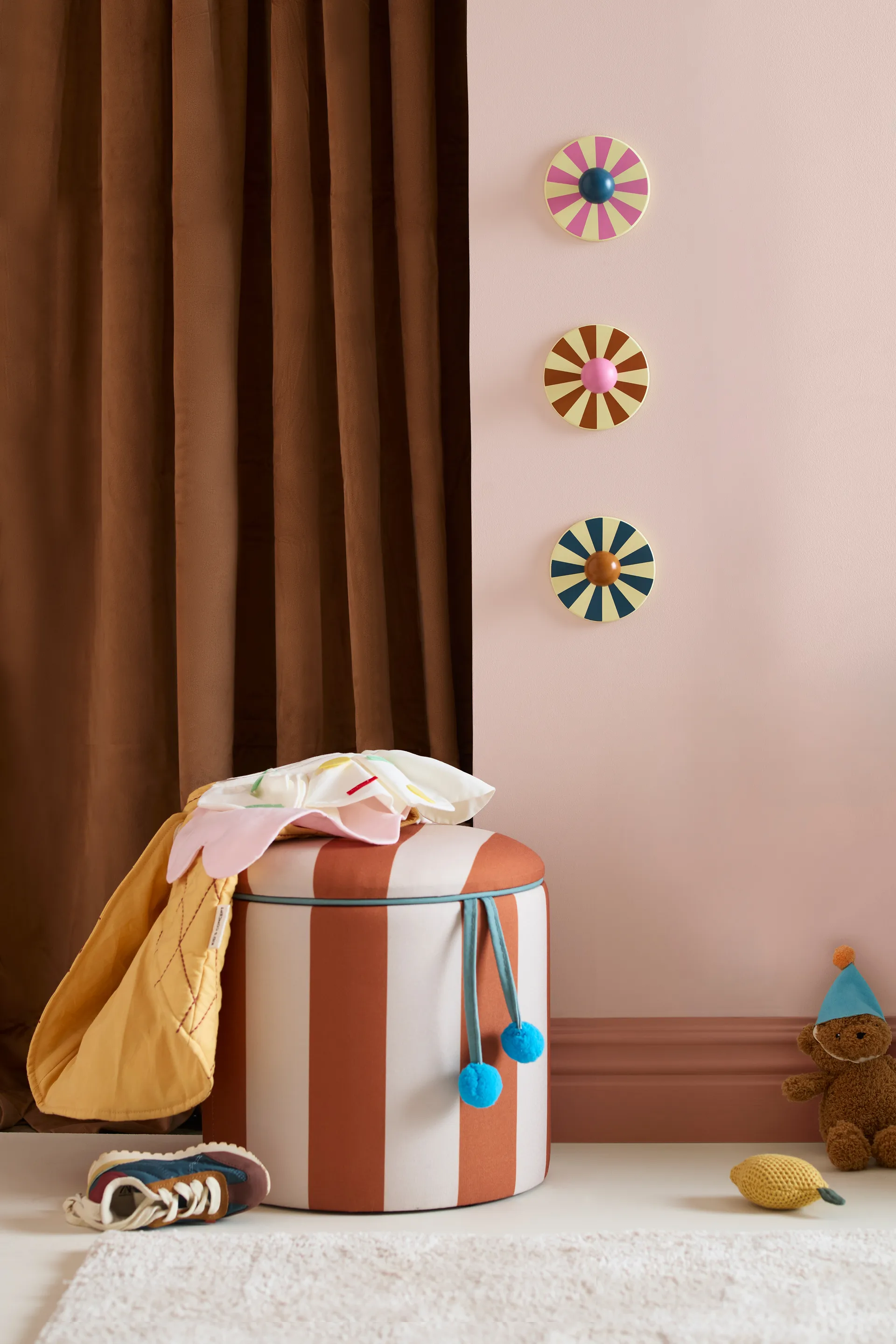 Sittpuff cylinder med förvaring, Brun, Ø40x30,5 cm Kid's Concept