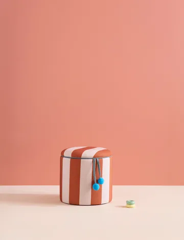 Sittpuff cylinder med förvaring - Brun, Ø40x30,5 cm - Kid's Concept