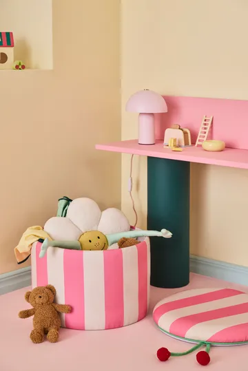 Sittpuff cylinder med förvaring - Rosa, Ø40x30,5 cm - Kid's Concept
