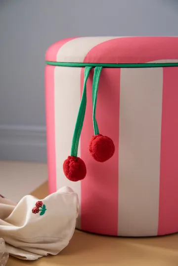 Sittpuff cylinder med förvaring - Rosa, Ø40x30,5 cm - Kid's Concept