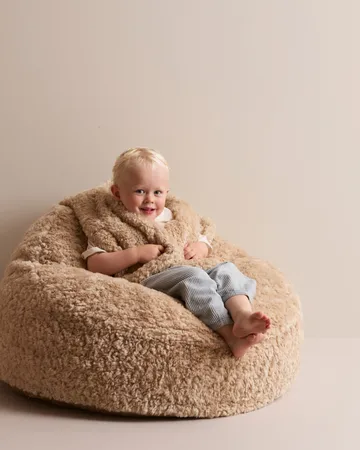 Snuggle sittsäck - Beige, Ø80x50 cm - Kid's Concept