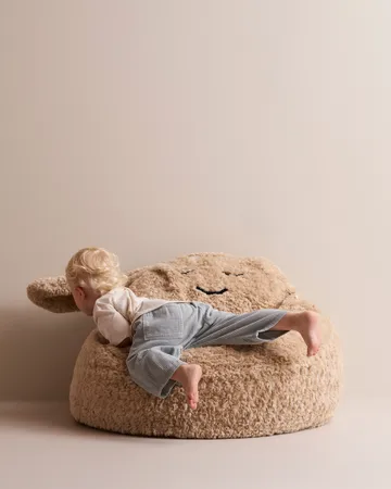 Snuggle sittsäck - Beige, Ø80x50 cm - Kid's Concept