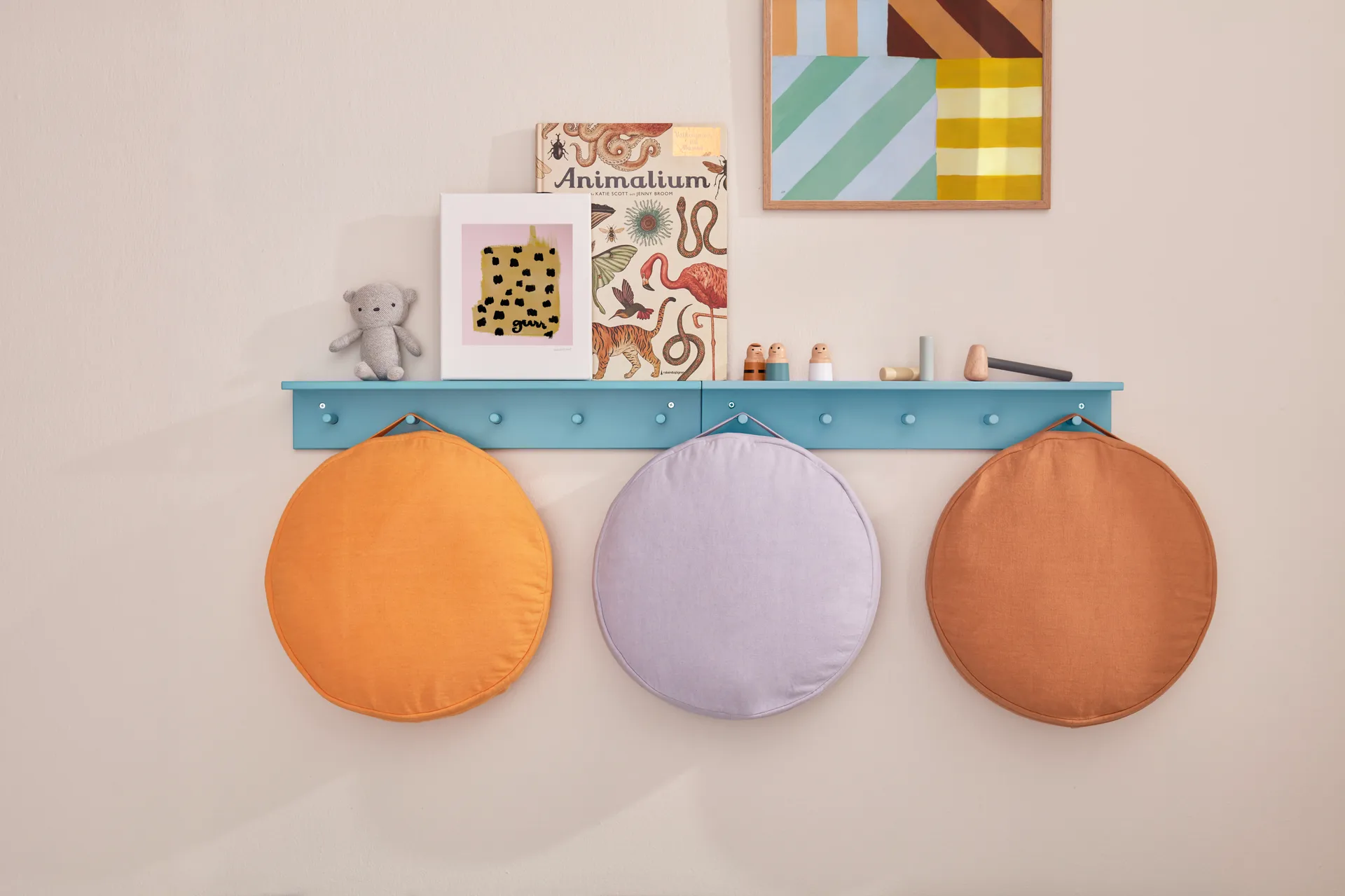 Star hylla med krokar, Turkos Kid's Concept