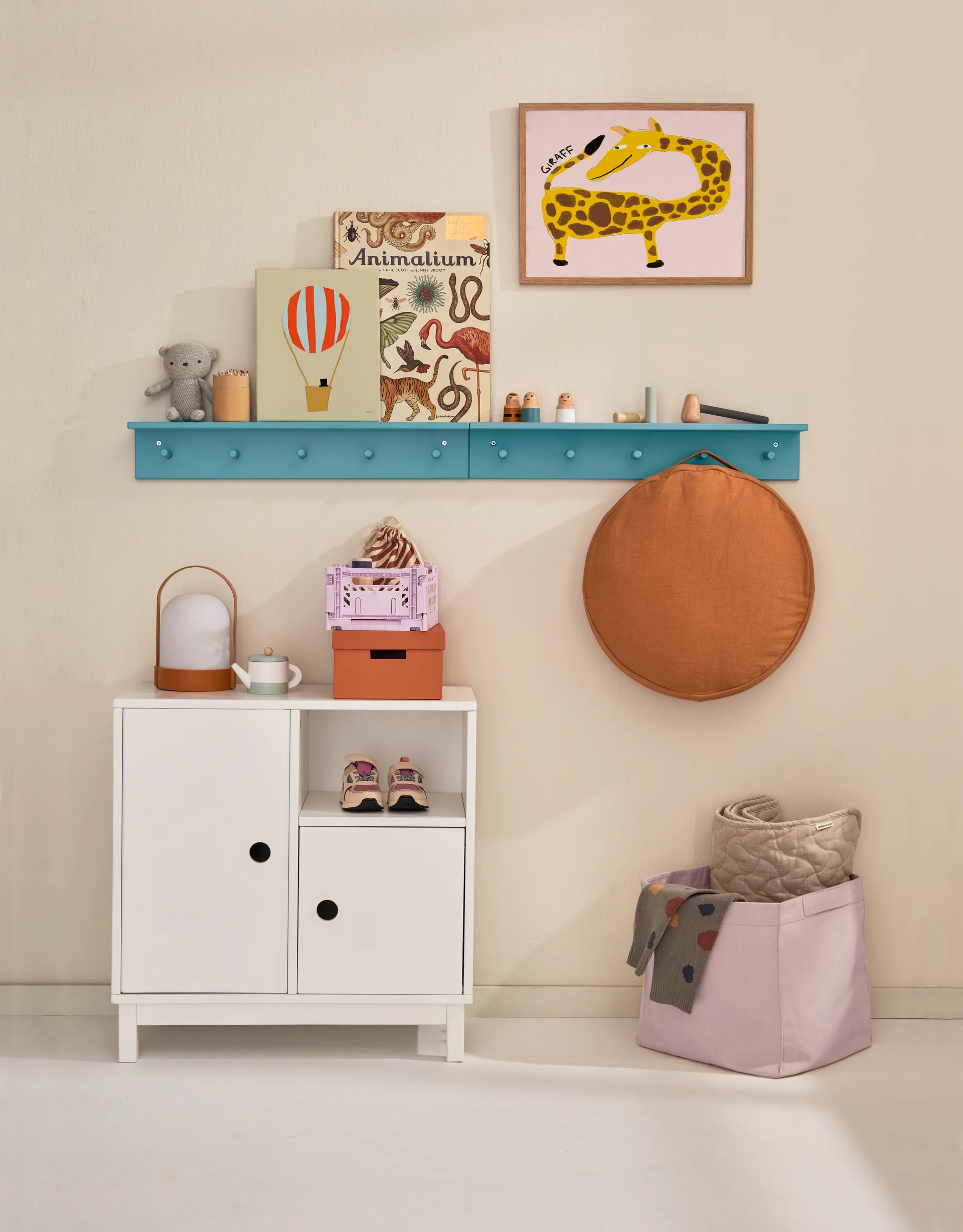 Star hylla med krokar, Turkos Kid's Concept