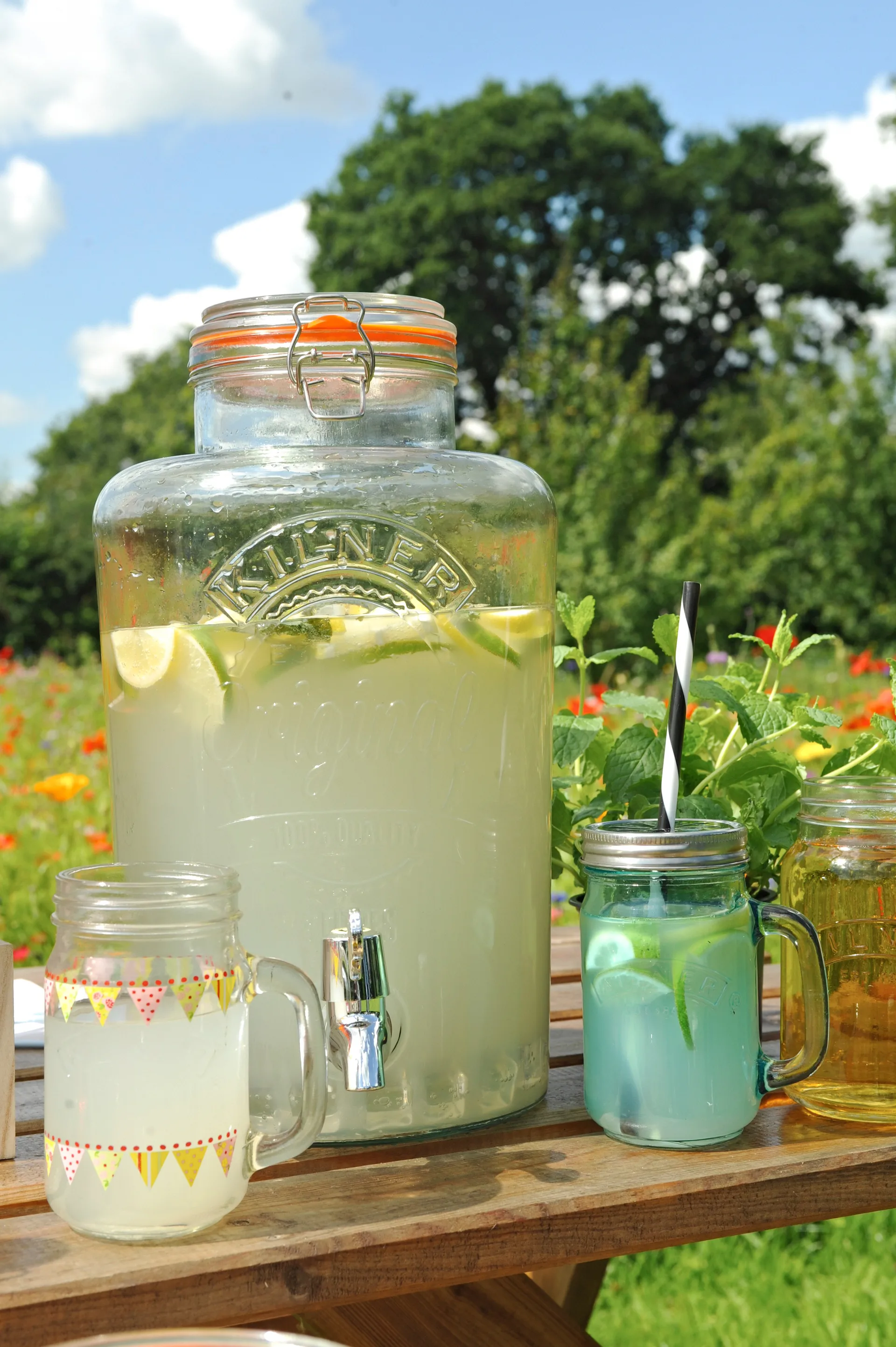 Kilner dryckesdispenser med tappkran, Klar-rostfritt stål, 8 L Kilner