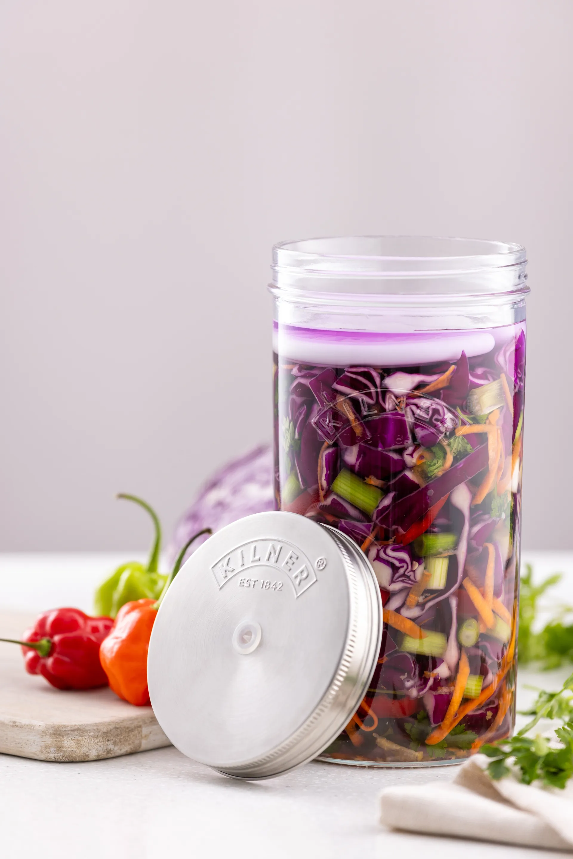 Kilner fermenteringsset, Klar-rostfritt stål, 1 L Kilner