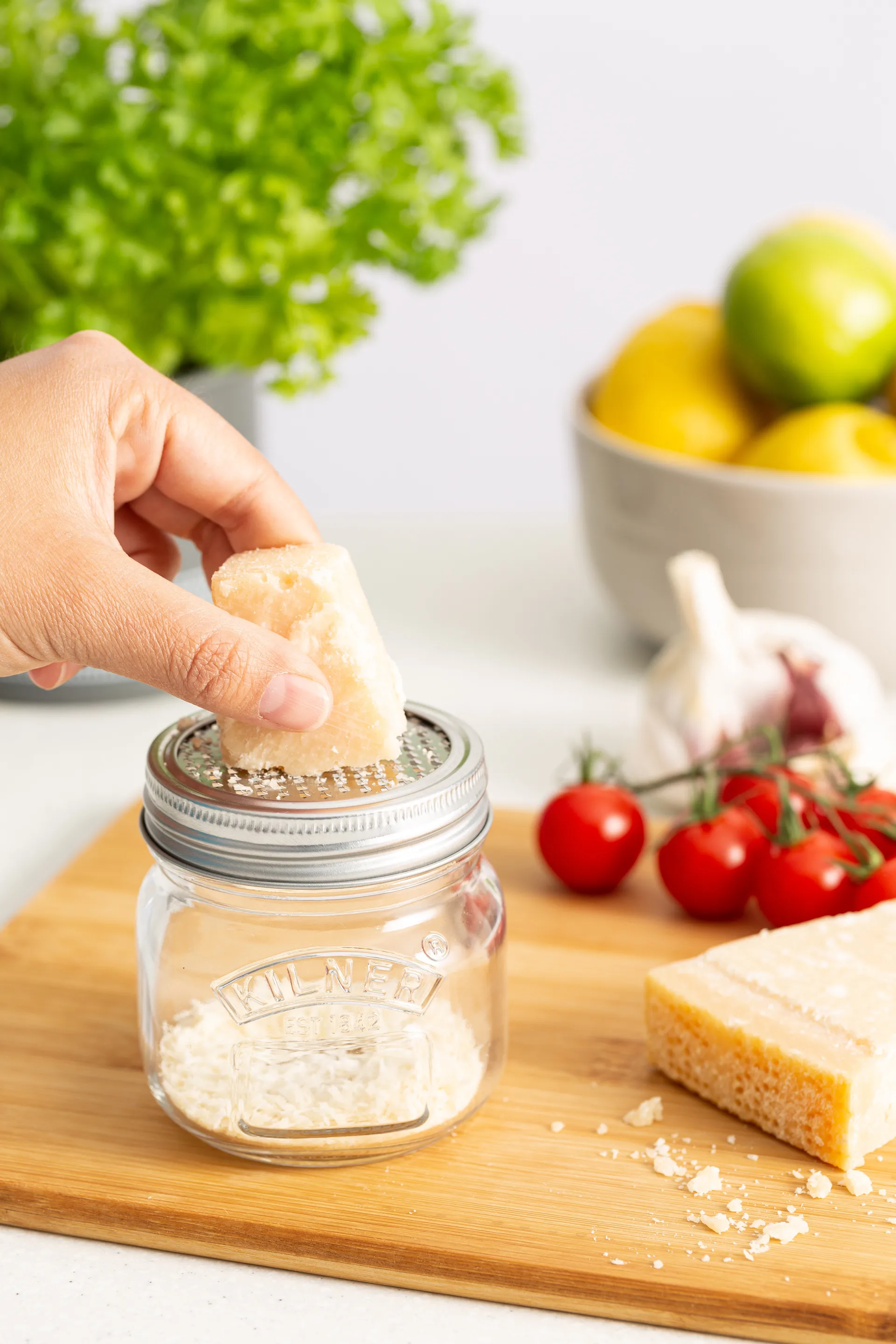 Kilner förvaringsburk med rivlock, Silver-klar, 250 ml Kilner