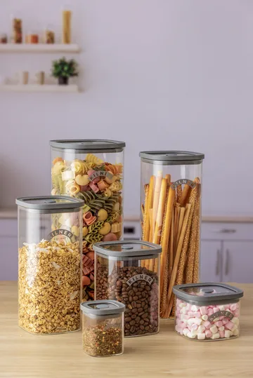 Kilner FRESH förvaringsburk - Klar-grå, 1 L - Kilner