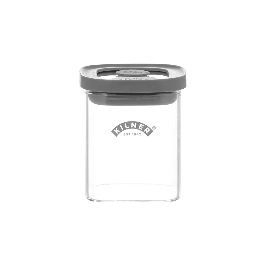 Kilner FRESH kryddburk fyrkantig, Klar-grå, 160 ml Kilner