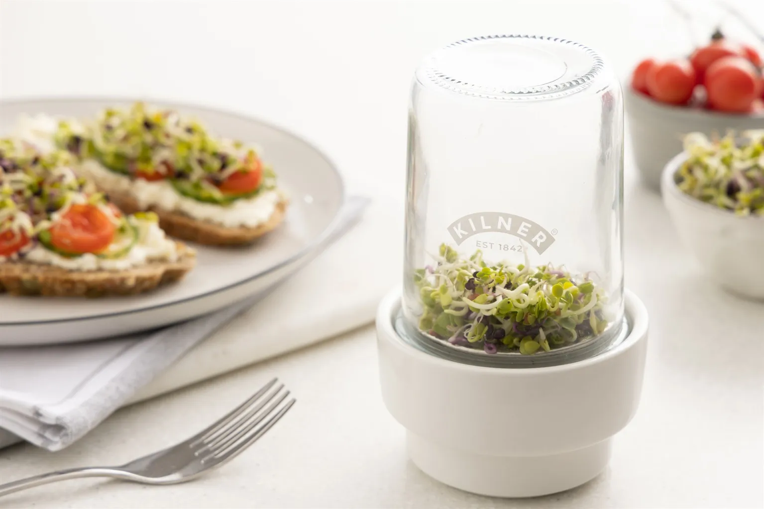 Kilner groddningsset, Klar-vit, 500 ml Kilner
