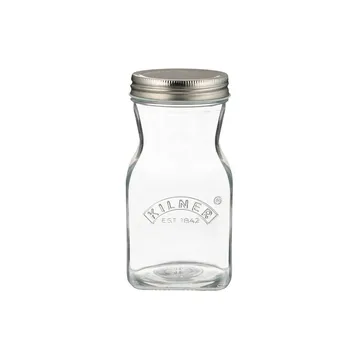 Kilner juice- och såsflaska - Klar-rostfritt stål, 0,5 L - Kilner