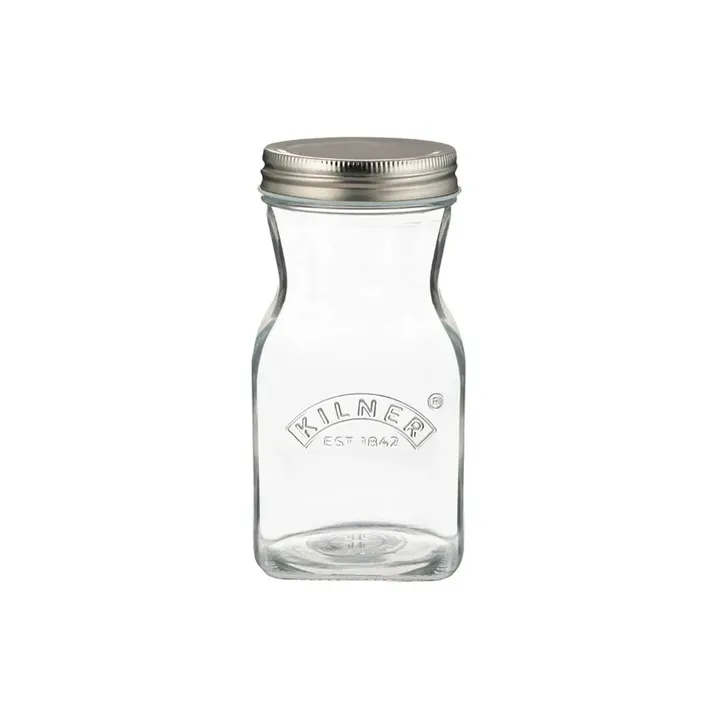 Kilner juice- och såsflaska - Klar-rostfritt stål, 0,5 L - Kilner