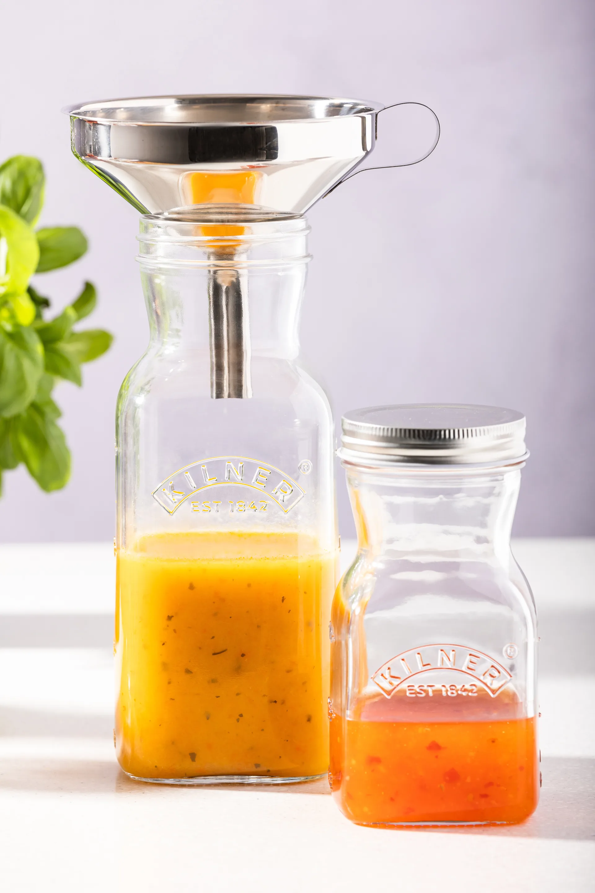 Kilner juice- och såsflaska, Klar-rostfritt stål, 0,5 L Kilner