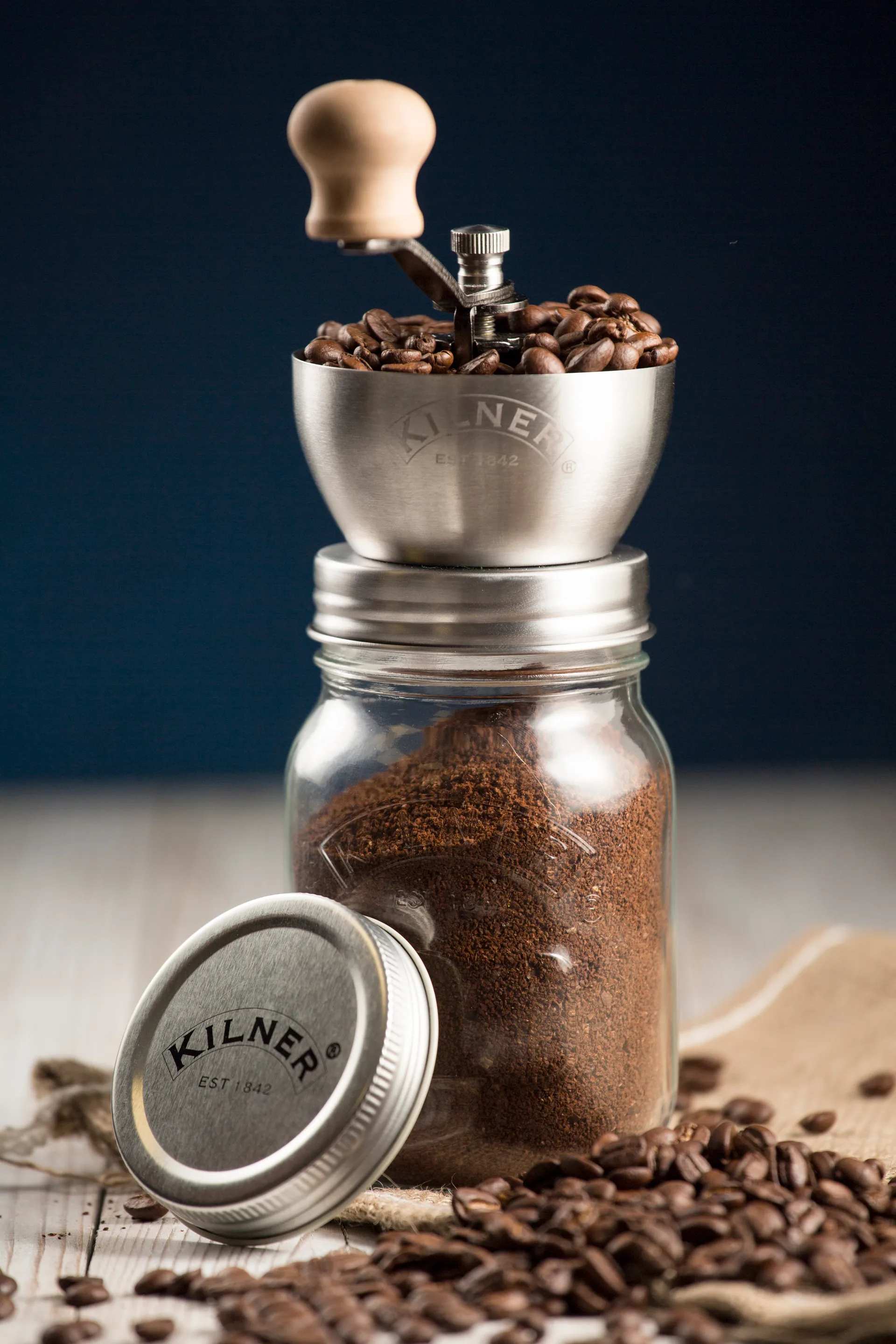 Kilner kaffekvarn, Klar-rostfritt stål, 0,5 L Kilner