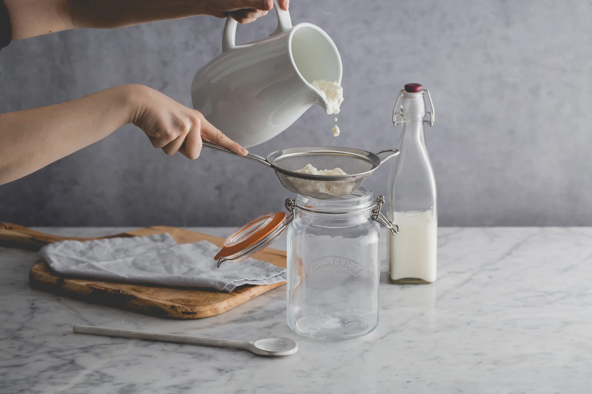 Kilner konservburk fyrkantig med bygel, Klar, 1,5 L Kilner