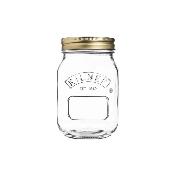 Kilner konservburk rund - Klar-guld, 0,5 L - Kilner
