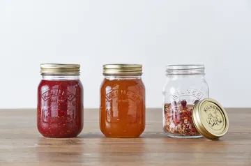 Kilner konservburk rund - Klar-guld, 0,5 L - Kilner