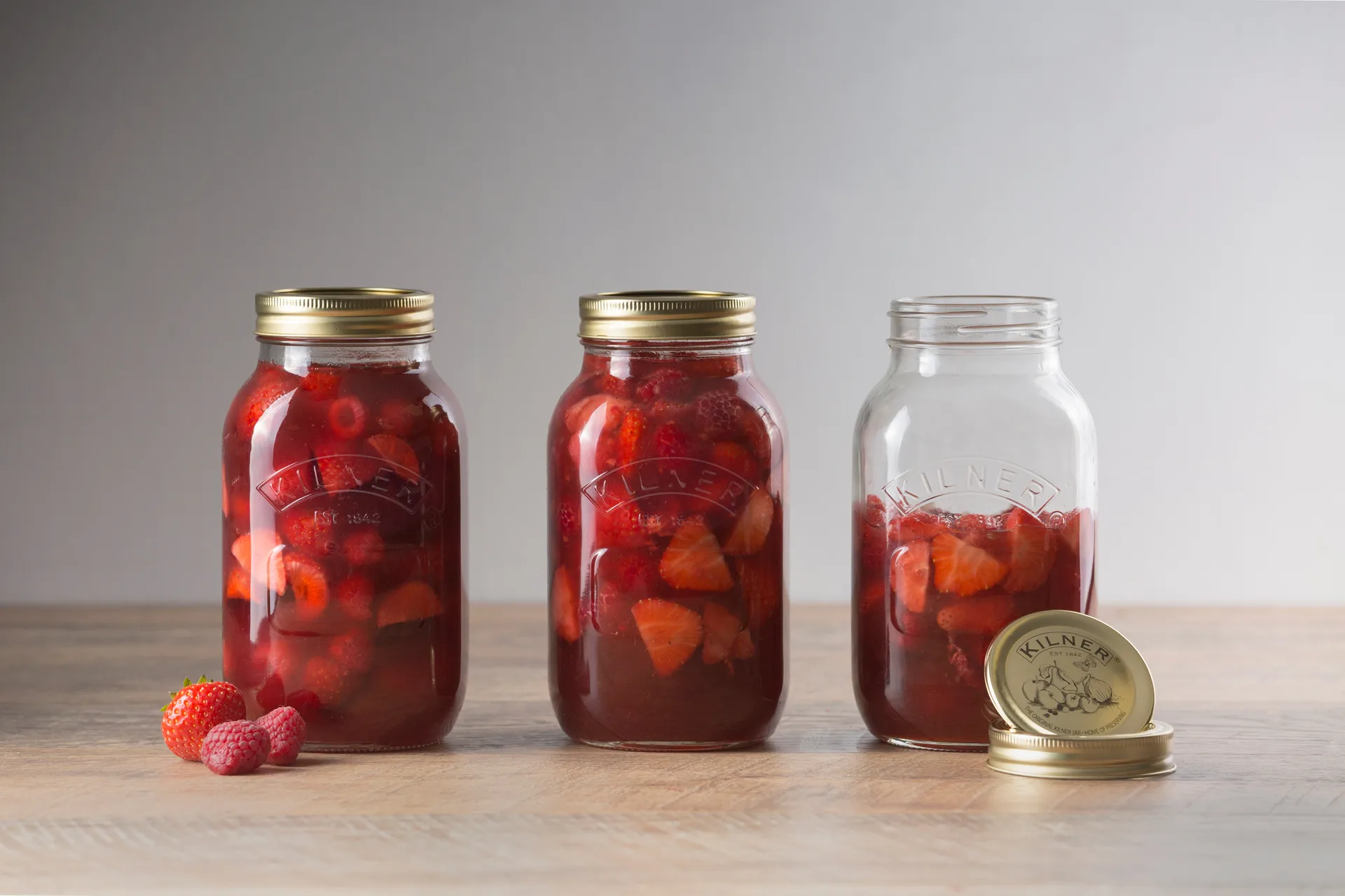 Kilner konservburk rund, Klar-guld, 1 L Kilner