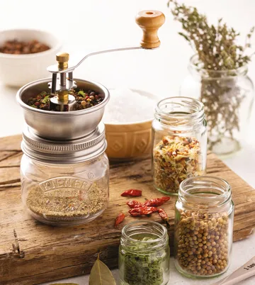 Kilner kryddkvarn - Klar-rostfritt stål, 250 ml - Kilner