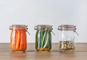 Kilner rund burk med bygel - Klar, 1 L - Kilner