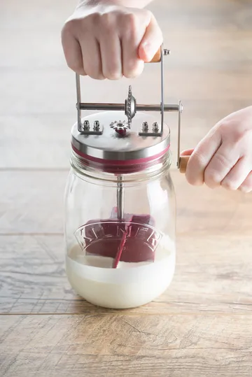 Kilner smörkärnare - Klar-röd, 1 L - Kilner