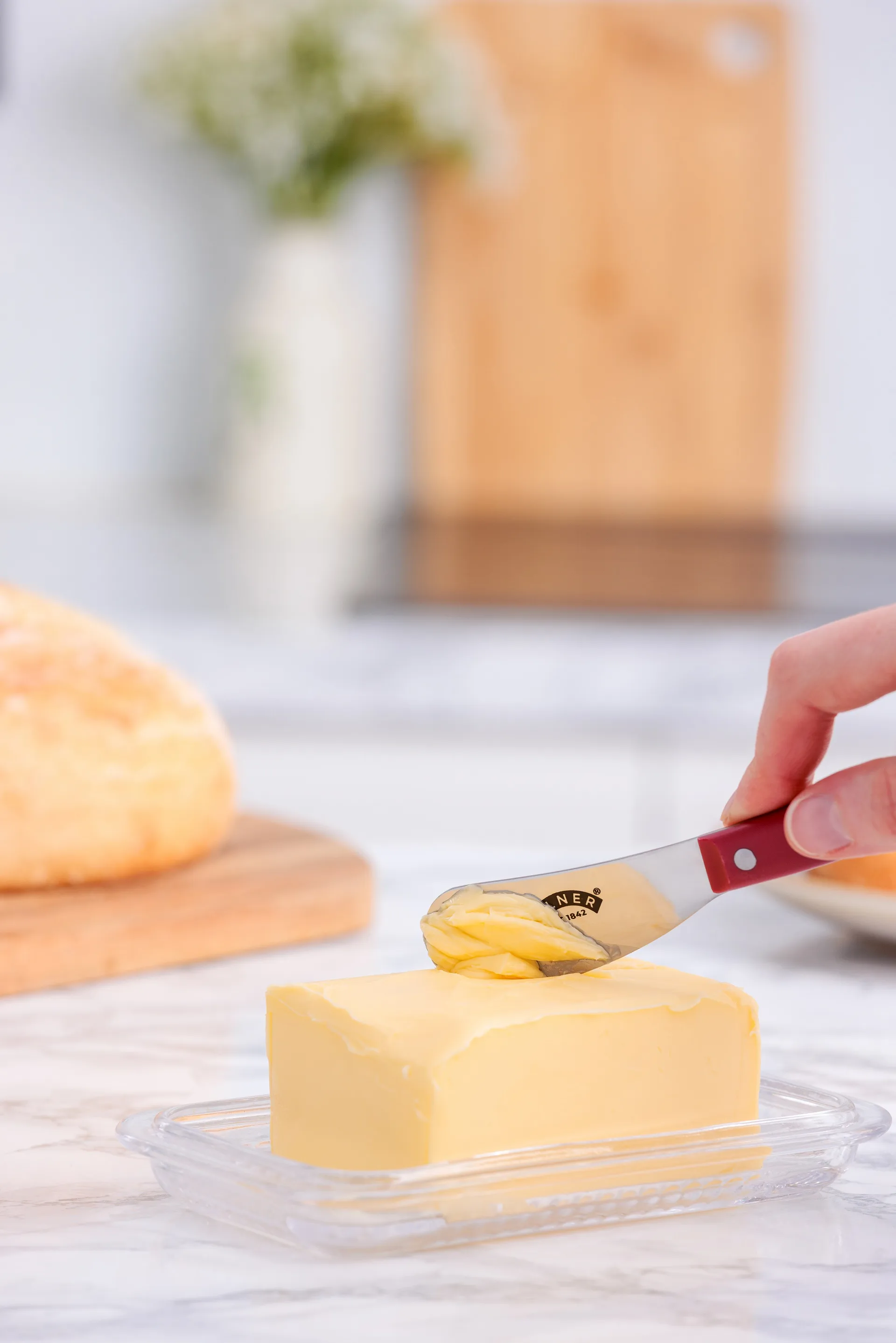 Kilner smörkniv set, Röd-rostfritt stål Kilner