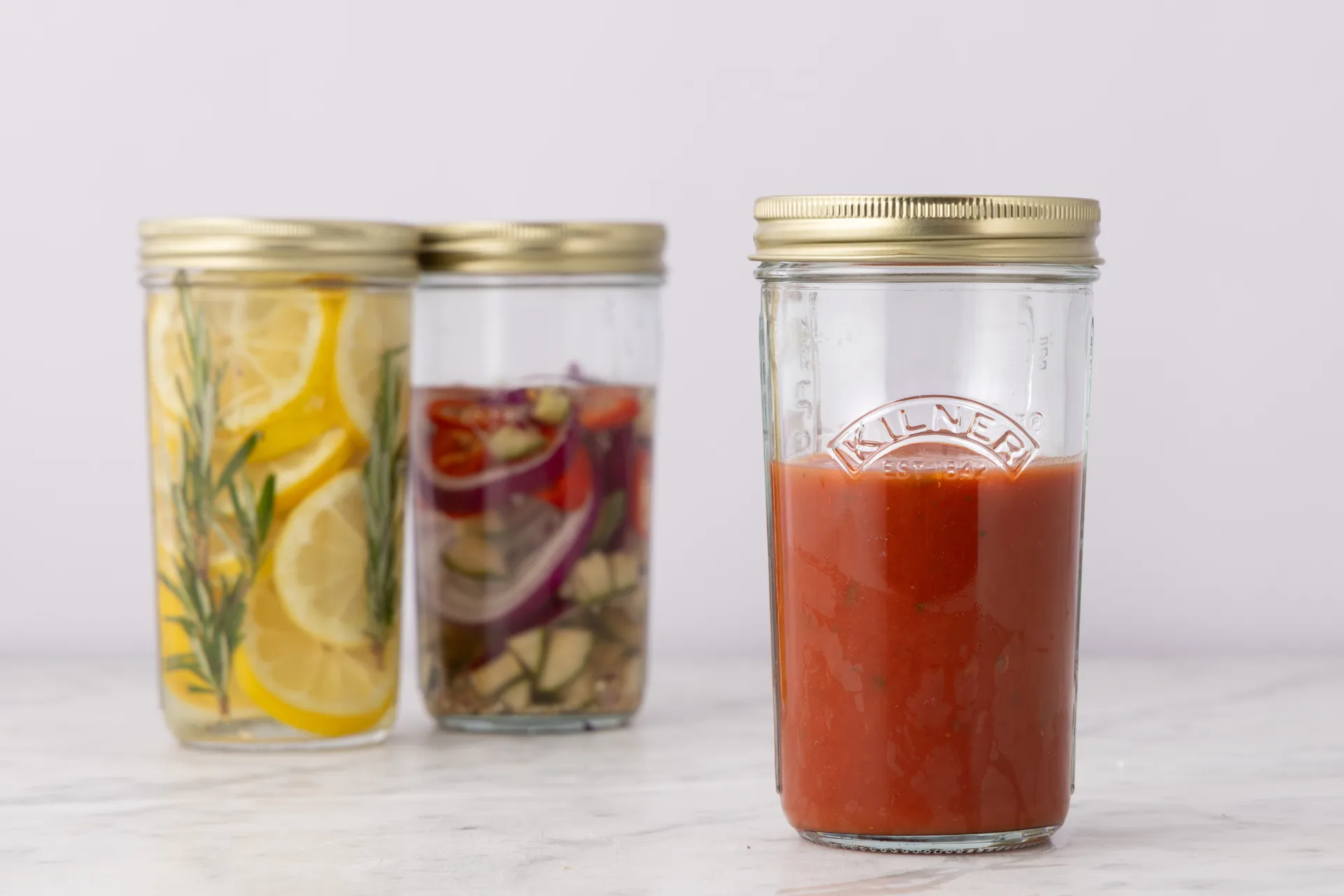 Kilner WIDE konservburk, Klar-guld, 0,5 L Kilner