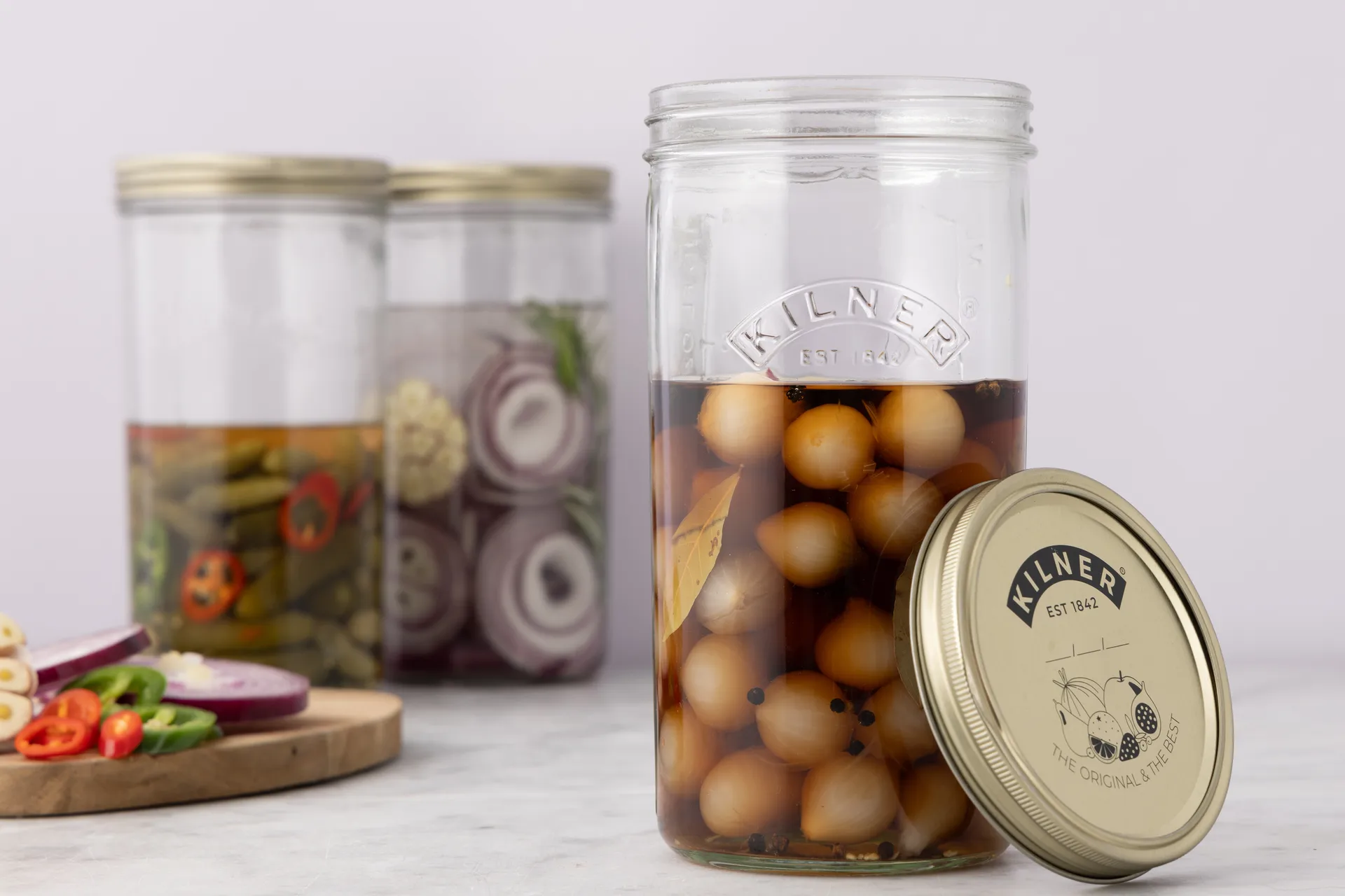 Kilner WIDE konservburk, Klar-guld, 1 L Kilner