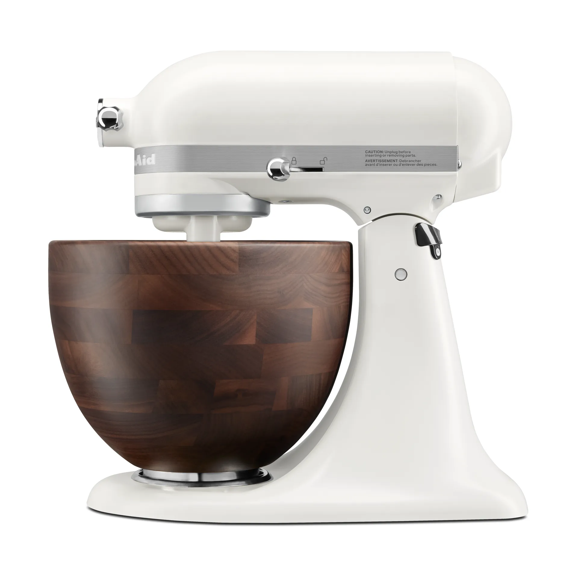 Aritsan 5KSM156 köksmaskin med träskål 4,7 L, Porcelain white-walnut KitchenAid