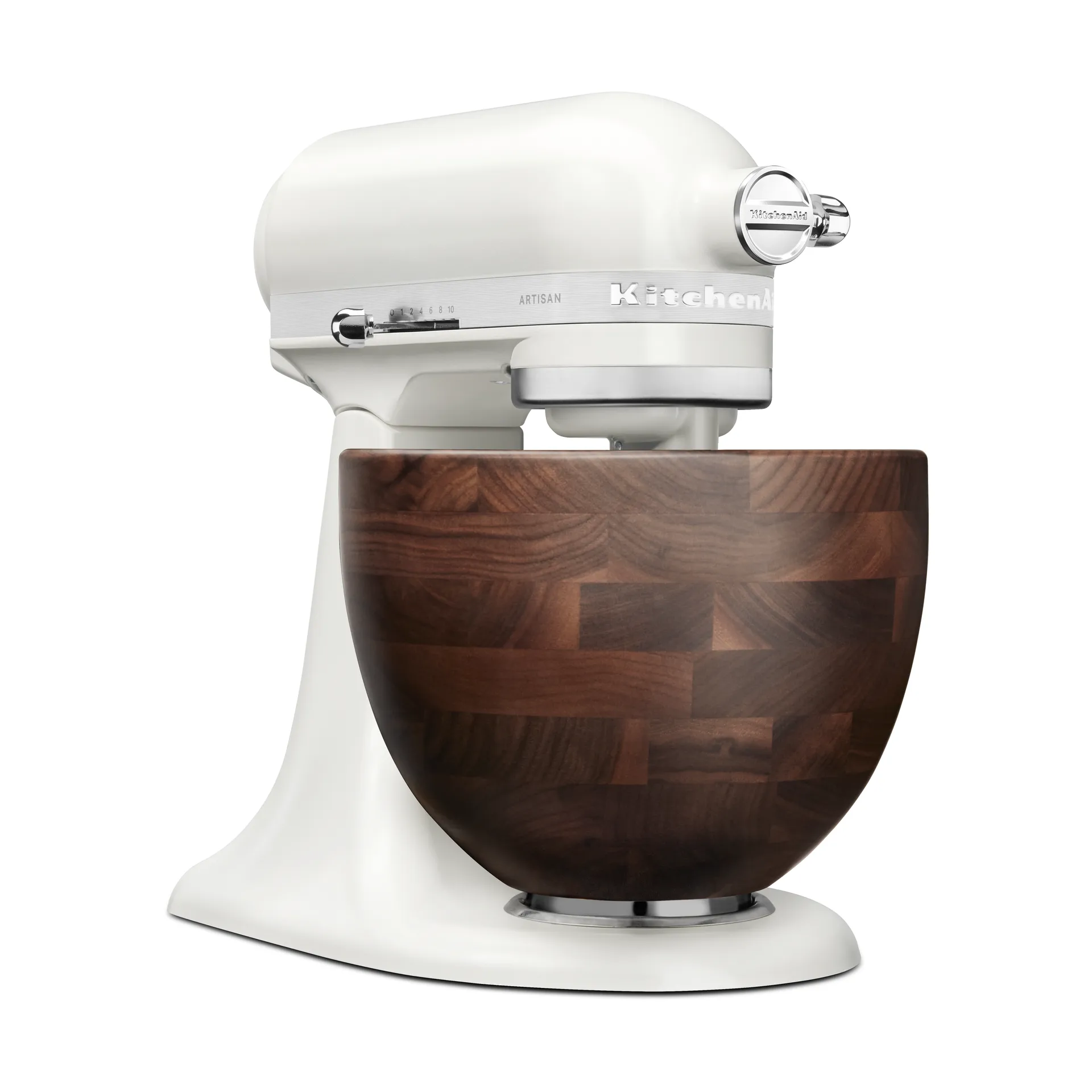 Aritsan 5KSM156 köksmaskin med träskål 4,7 L, Porcelain white-walnut KitchenAid