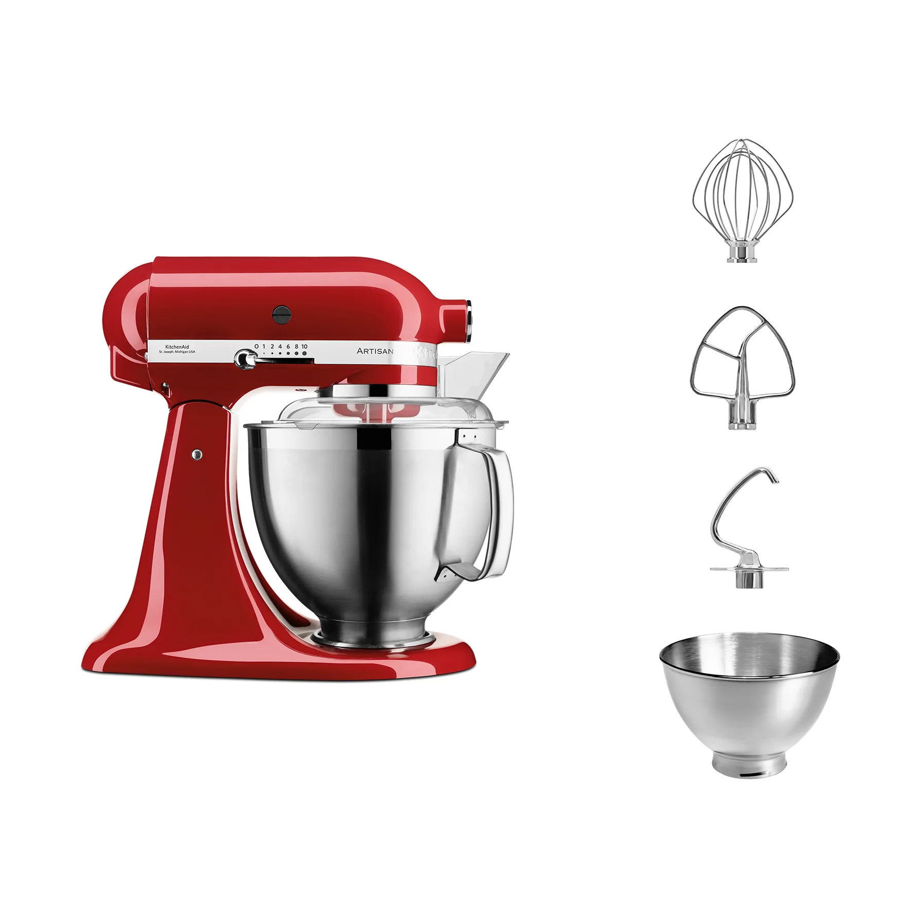 Artisan 5KSM185 köksmaskin premium 4,8 L, Empire red KitchenAid