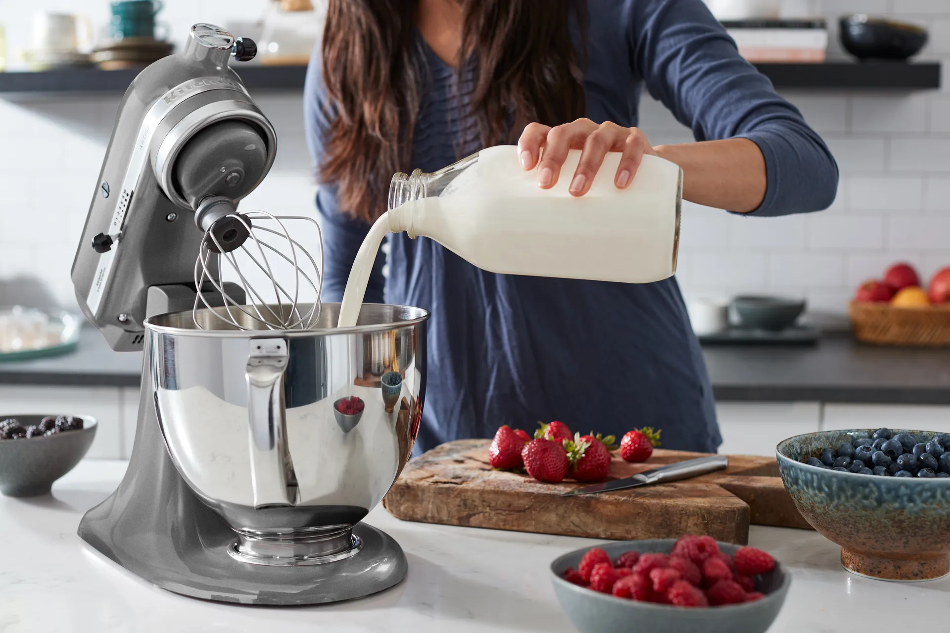 Artisan 5KSM185 köksmaskin premium 4,8 L, Medallion silver KitchenAid