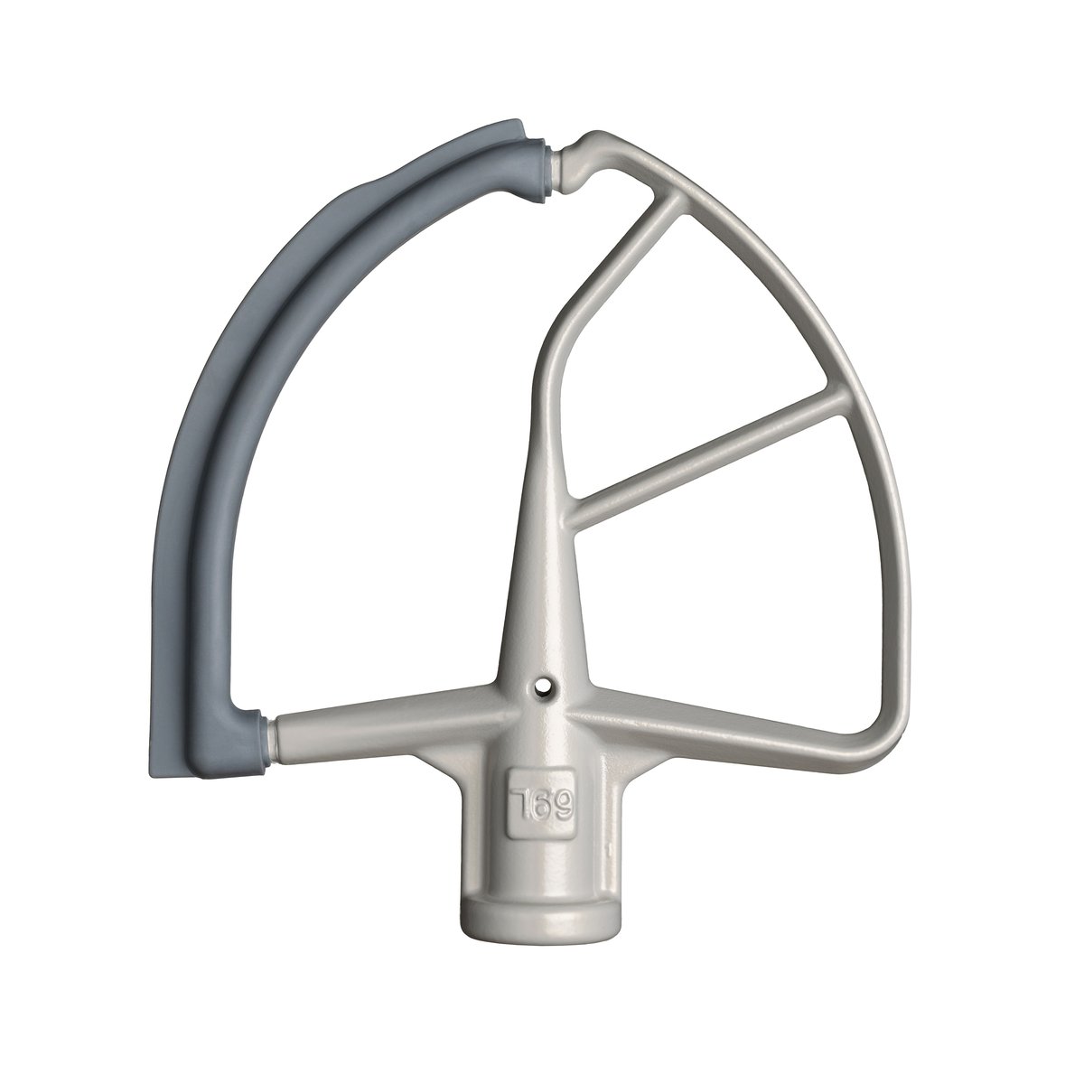 KitchenAid flatblandare med silikonkant stor Silver